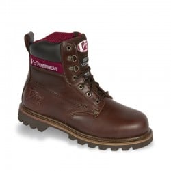 V12 Boulder Mahogany Hide Derby Safety Boot - Available In Sizes 5-13
