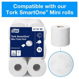 682000 Tork T9 SmartOne® Twin Mini Compatible Toilet Roll