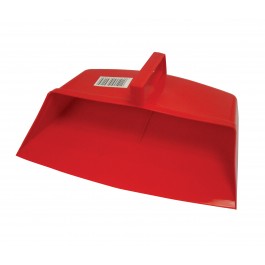 Large Plastic Open Mouth Dustpan Red