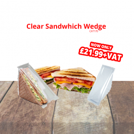 CAT170 Clear Sandwich Wedge 1000 per case 