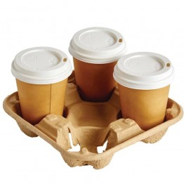 four cup carry tray recycled