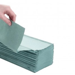 Heavyweight 1ply Green Interleaved Paper Hand Towels - 4284 per Case