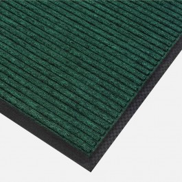 120 x 240cm Brush Step Ribbed Mat - Forest Green 