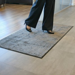 Microfibre Floor Mat stepped on in use 
