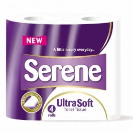 Serene Ultra Quilted 3ply Pure Paper Toilet Rolls Case of 40 