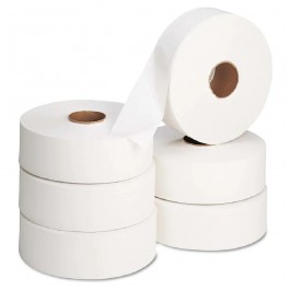 PAP121 300m 2ply Pure Jumbo Toilet Rolls 2.25inch Core Case of 6