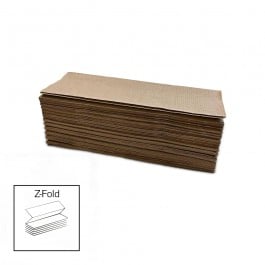 Natural Kraft Z Fold Paper Hand Towels - 3000 per case 